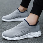 Damen Sportliche Slip-On Sneakers mit atmungsaktivem Strick-Obermaterial R&B