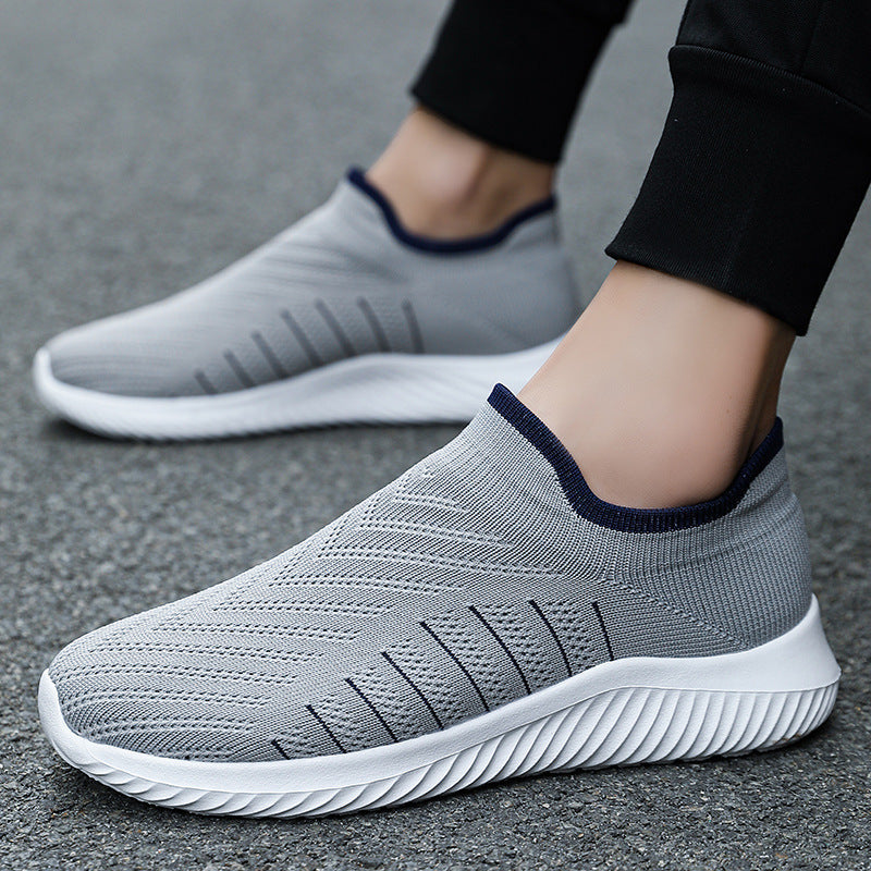 Damen Sportliche Slip-On Sneakers mit atmungsaktivem Strick-Obermaterial R&B