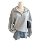 Damen Sweatshirt mit hohem Kragen EB