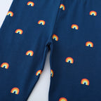Mädchen Leggings mit buntem Regenbogenmotiv R&B