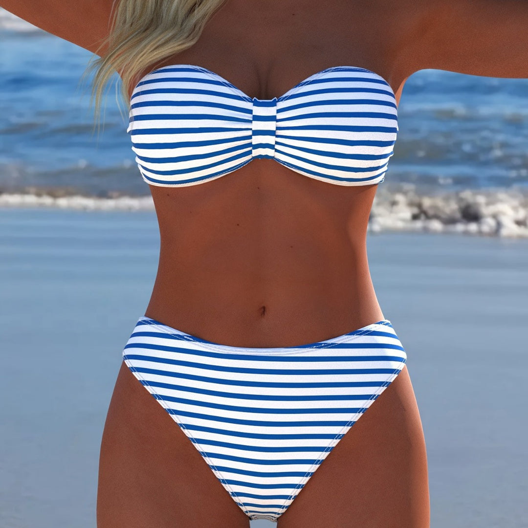 Damen Balconette Bikini mit floralem Design und verstellbaren Trägern R&B
