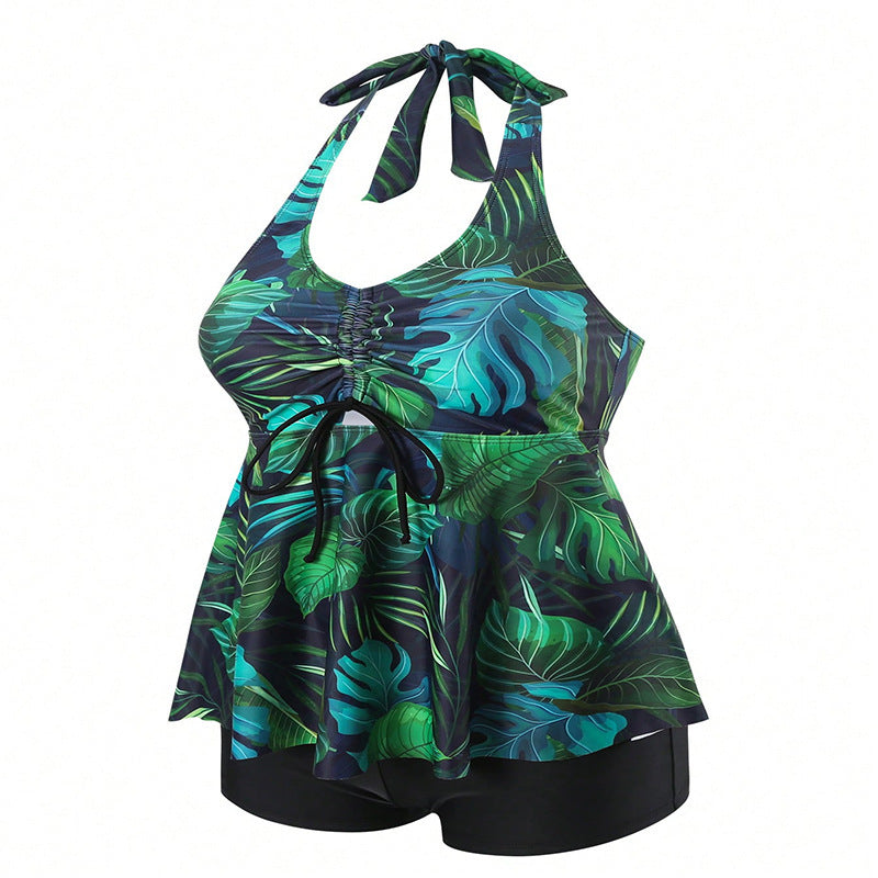 Damen Tankini-Set mit floralem Oberteil und bequemen Shorts