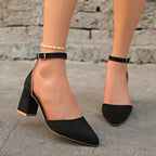 Damen Slingback-Pumps mit eleganter künstlerischer Struktur und komfortablem Blockabsatz R&B