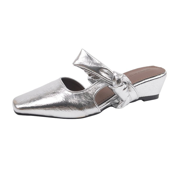 Damen elegante Sling-Pump mit modischem Schleifenakzent und komfortablem Blockabsatz R&B