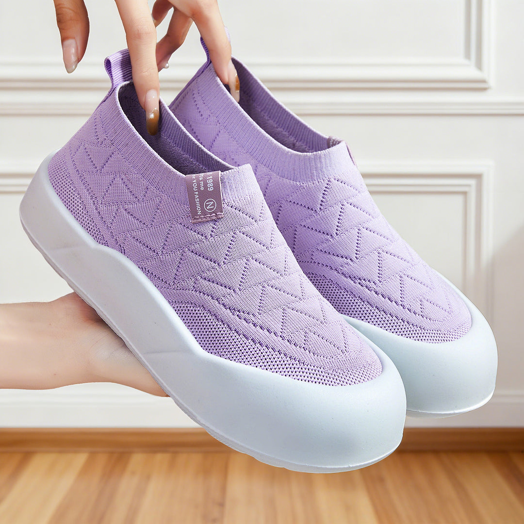 Damen Sportliche Slip-On Schuhe mit rutschfester Sohle und atmungsaktivem Obermaterial R&B