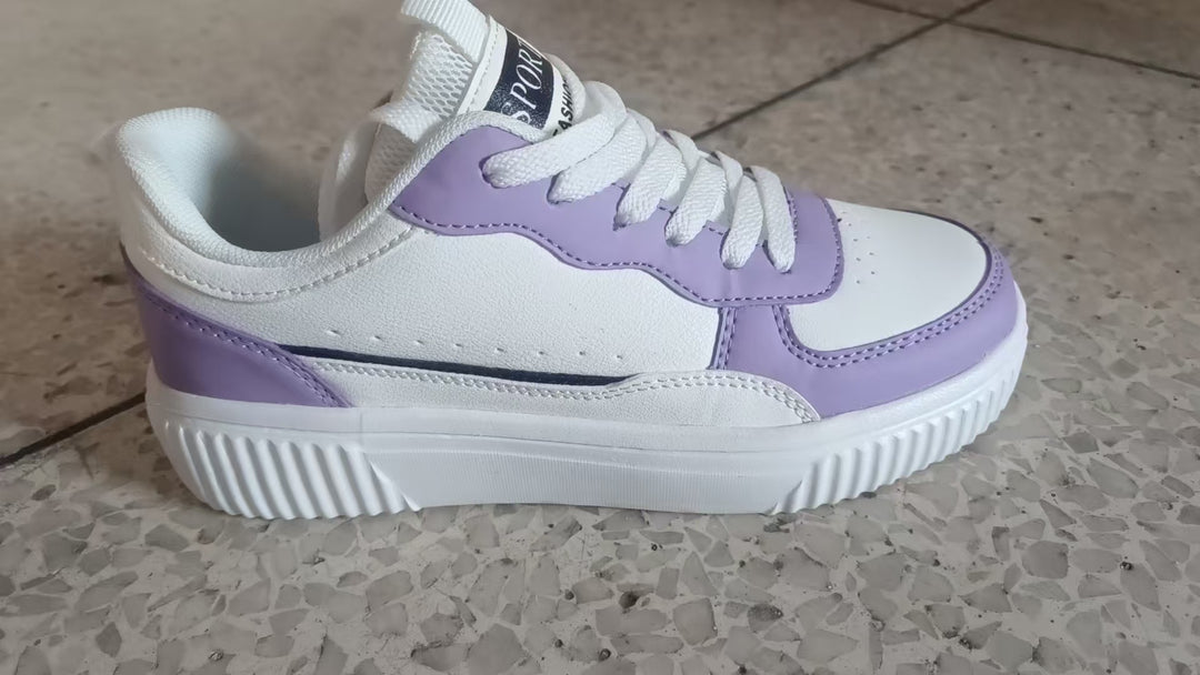 Damen nan Plateau-Sneaker mit besonders dicker Laufsohle und gepolstertem Komfortfußbett R&B