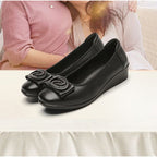 Damen Elegante Ballerinas mit modischer Schleifenverzierung und komfortabler Wedge-Sohle R&B
