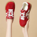 Damen Sportliche Freizeitsneaker mit strapazierfähigem Obermaterial und rutschfester Gummisohle R&B