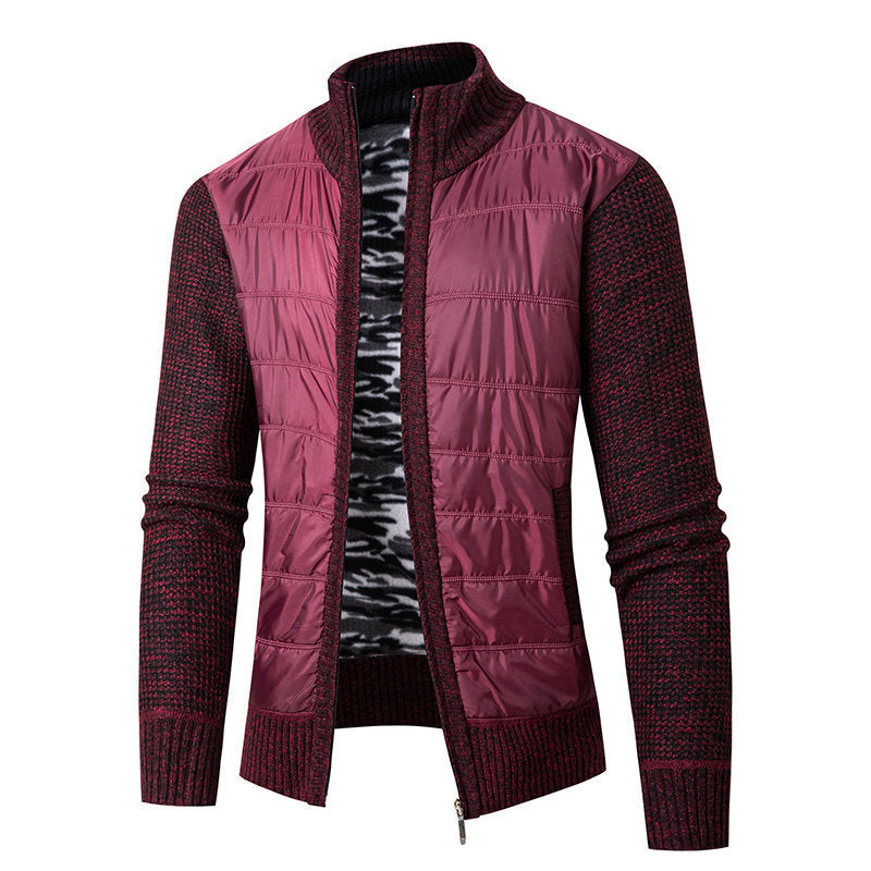 Herren modische Übergangsjacke mit modernem Stehkragen und strukturiertem Design