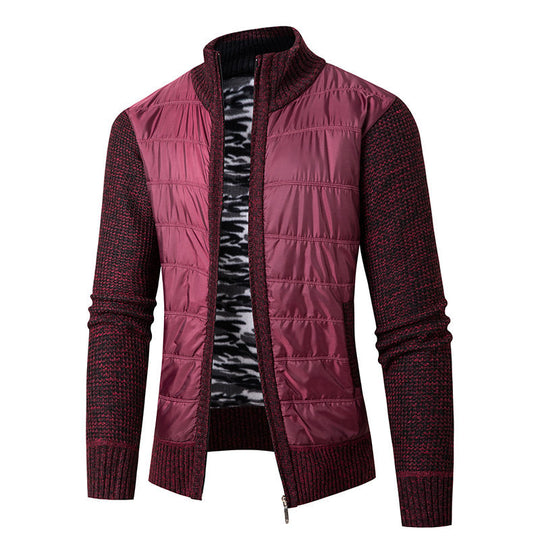 Herren modische Übergangsjacke mit modernem Stehkragen und strukturiertem Design R&B