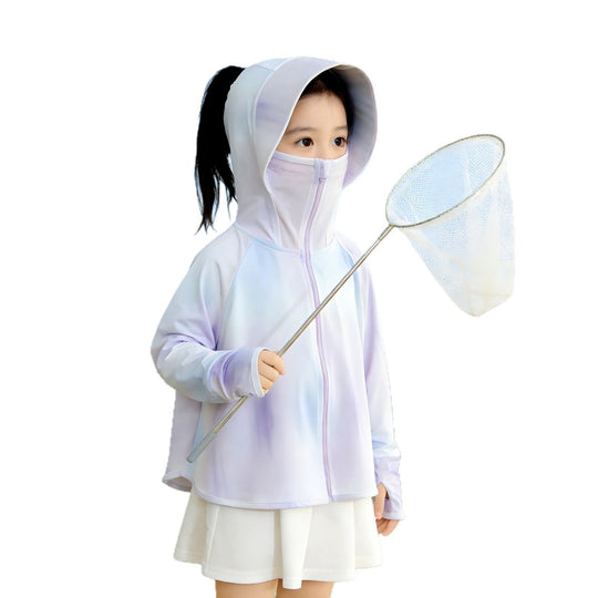 Mädchen atmungsaktive Kapuzenjacke mit UV-Schutz R&B