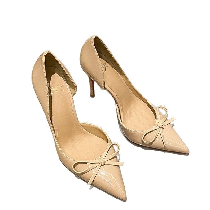 Damen Glamouröse Pumps mit spitzem Zehenbereich und dekorativer Schleifenverzierung R&B