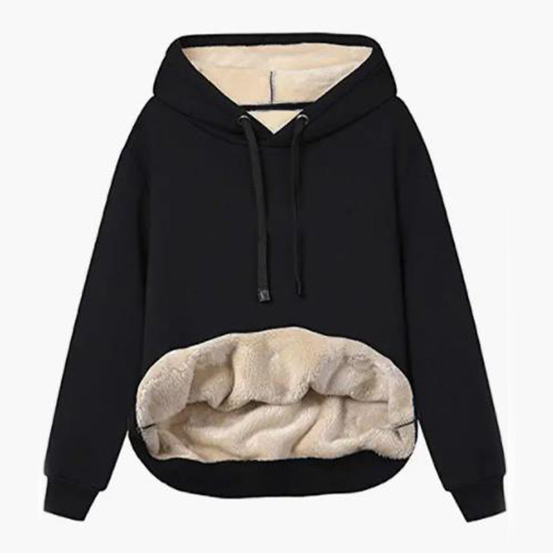 Damen Kuscheliger Kapuzenpullover mit Fleece-Futter R&B