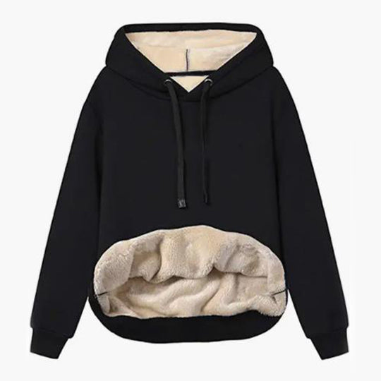Damen Kuscheliger Kapuzenpullover mit Fleece-Futter R&B