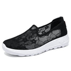 Damen Bequeme Spitzen Slip-On Schuhe