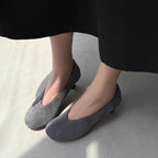Damen spitze Wedge-Pumps aus samtweichem Velours R&B
