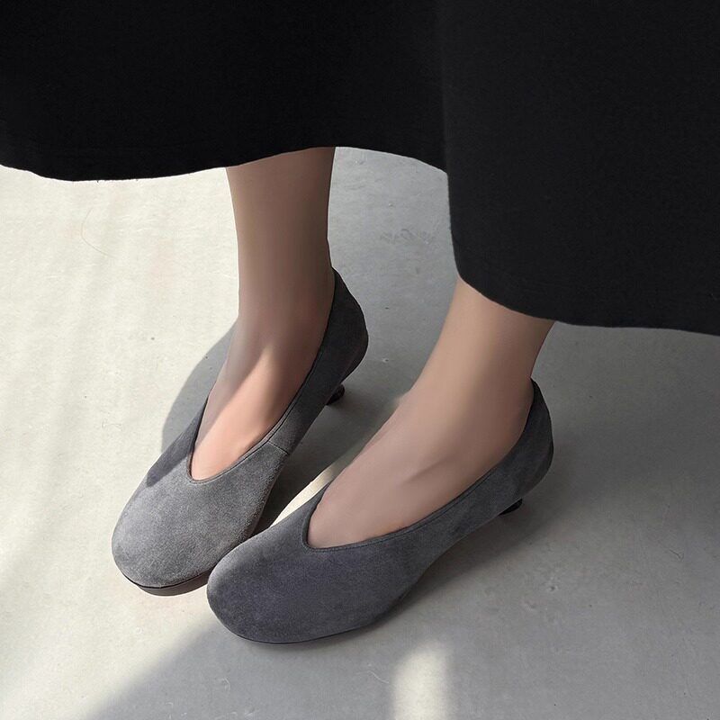 Damen spitze Wedge-Pumps aus samtweichem Velours R&B