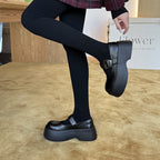 Damen Plattform-Mary-Jane-Schuhe mit verstellbarem Riemen und robustem Absatz