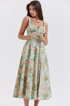Damen Maxikleid mit romantischem Schnitt und raffinierten Rüschendetails R&B
