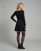 Damen Freizeitkleid Mini Langarm