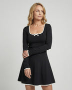 Damen Freizeitkleid Mini Langarm