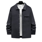 Herren lässige Freizeitjacke mit strukturiertem Design und praktischen Taschen R&B