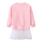 Mädchen Sweatshirt mit Tüllrock und bunten Ballerina-Applikationen R&B