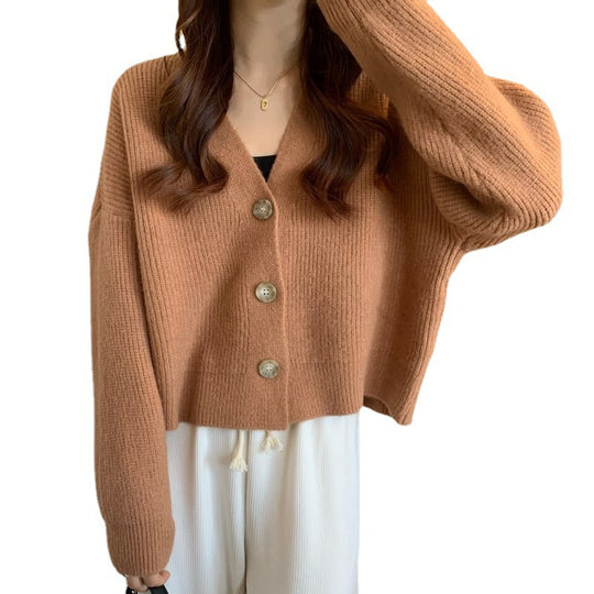 Damen Komfortabler Strickcardigan mit Knopfdetails und feiner Struktur R&B