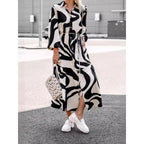 Damen Langarm Shirt Kleid