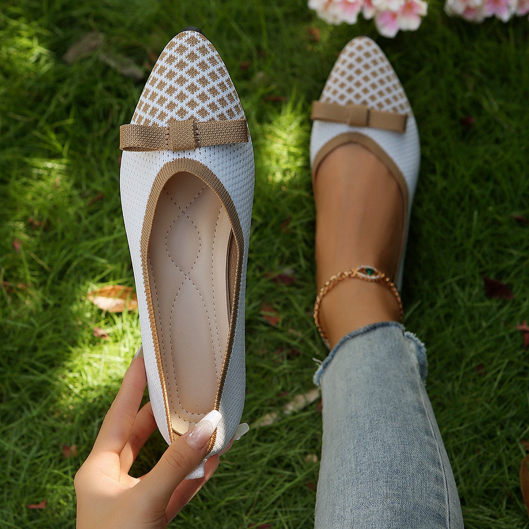 Damen spitze Ballerinas mit dekorativem Schleifen-Detail R&B
