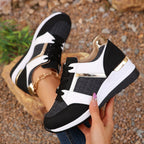 Damen Sportliche Sneakers mit glitzernden Akzenten und atmungsaktiven Einsätzen R&B