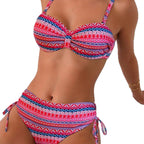 Damen Bikini-Set mit gepolstertem Oberteil und verstellbaren Seitenbändern R&B