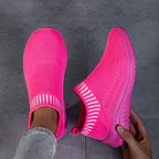 Damen Sportliche Slip-On Sneakers mit atmungsaktivem Strickoberteil  1774575816
