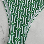 Damen Bikini-Set mit verträumtem geometrischem Muster R&B