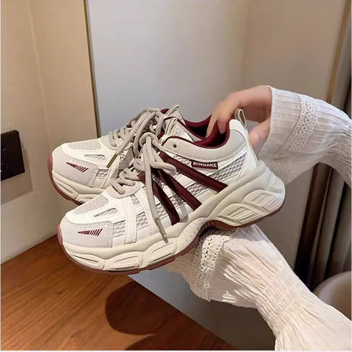Damen Sportliche Sneakers mit atmungsaktivem Mesh-Obermaterial und gepolsterter Sohle R&B