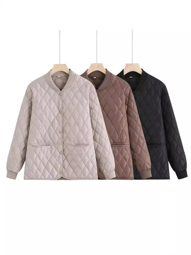 Damen gesteppte Übergangsjacke mit praktischen Taschen und modernem Schnitt R&B