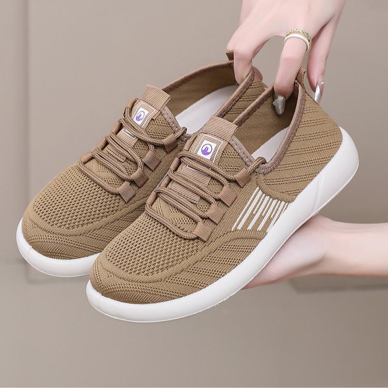 Damen Atmungsaktive Sport-Sneakers mit elastischer Schnürung und flexibler Sohle R&B