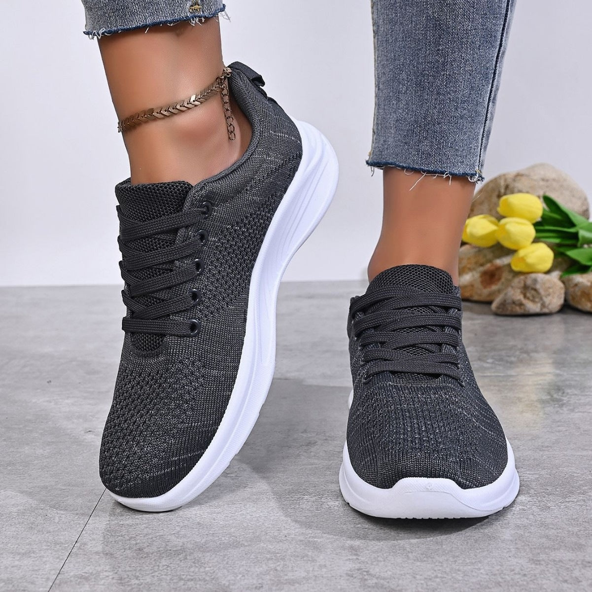 Damen Atmungsaktive Freizeitsneaker R&B