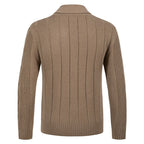 Herren Strickjacke mit modischem Zopfmuster und strukturierter Textur