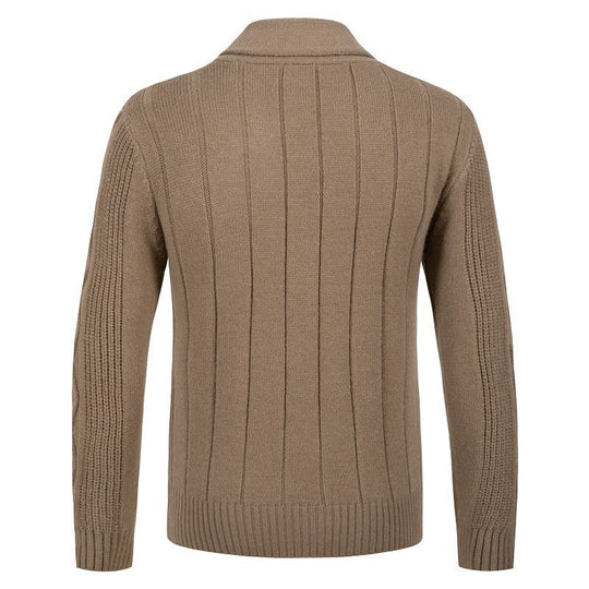 Herren Strickjacke mit modischem Zopfmuster und strukturierter Textur R&B