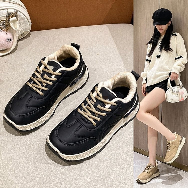 Damen Sportliche Sneaker mit flauschigem Innenfutter und rutschfester Sohle R&B