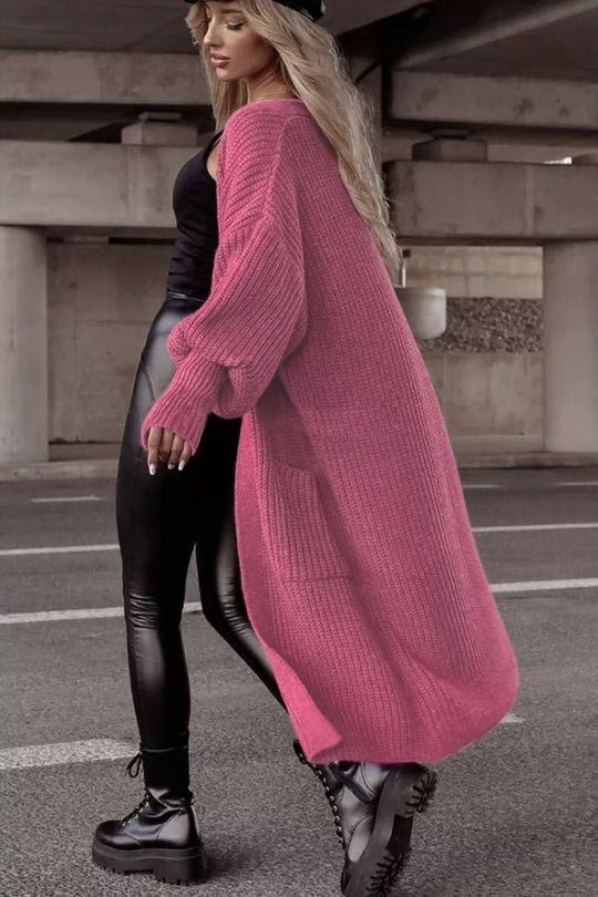 Damen Grobstrickmantel im lässigen Oversized-Stil mit tiefen Taschen R&B