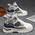 Damen gefütterte High-Top Sneakers mit einzigartigem Stil und rutschfester Sohle R&B