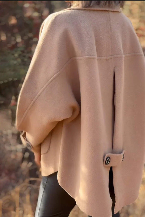 Damen Übergangsjacke mit großem Kragen und praktischen Taschen R&B