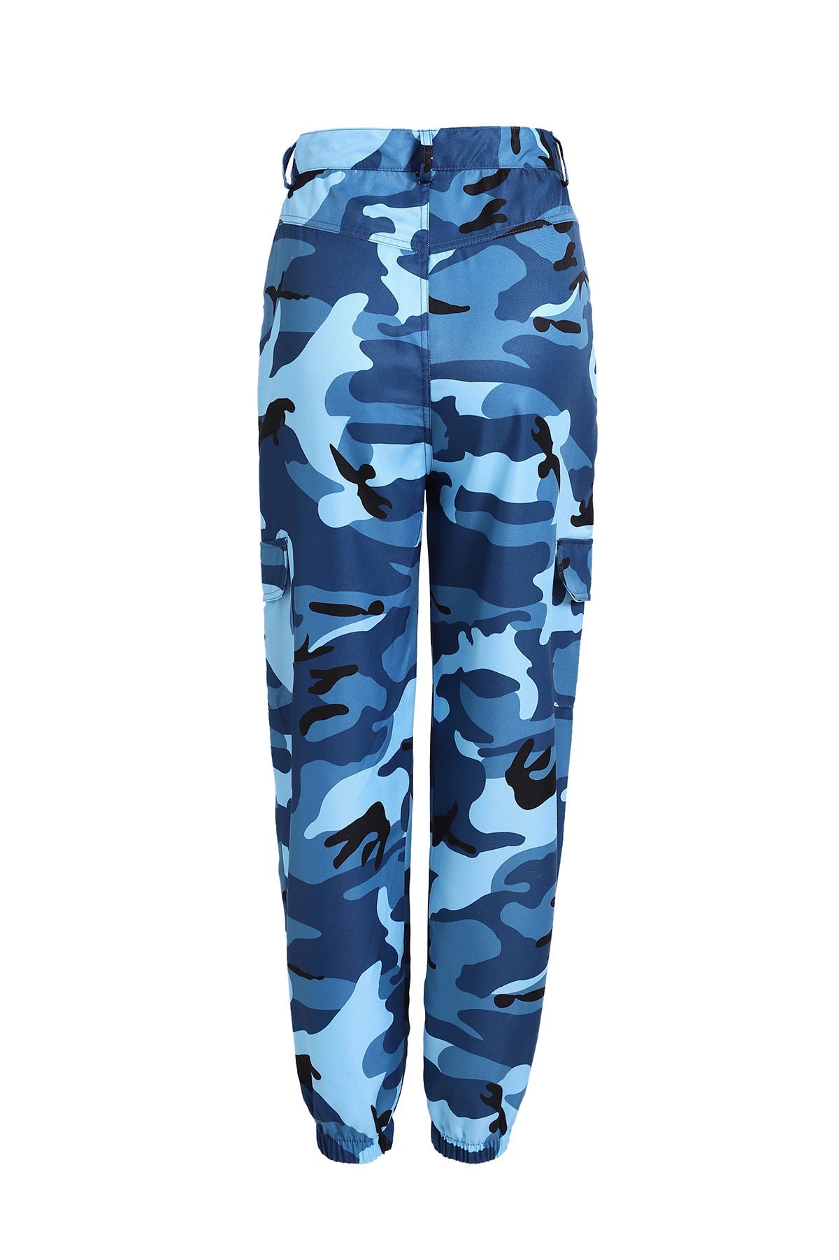 Damen Cargohose im modernen Camouflage-Design mit praktischen Taschen und elastischem Bund R&B