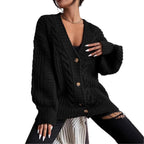 Damen Grobstrickjacke mit charakteristischem Zopfdesign R&B