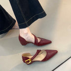 Damen elegante Slingback-Pumps mit modischem Riemchen und stabiler Sohle R&B