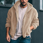 Herren Fleecejacke mit weichem Innenfutter und Kapuze R&B
