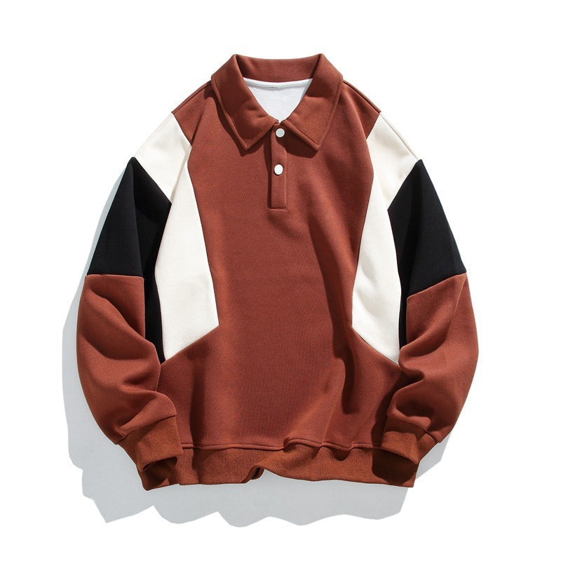 Damen modischer Polo-Pullover mit angesagten Farbkontrasten R&B