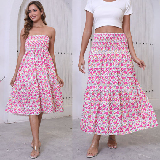 Damen Maxi-Rock mit voluminösen Rüschendetails und knöchellanger Passform R&B